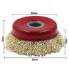 Inner Hole 10/16mm Wire Cup Brush for Drill Brass Coated Steel Crimp Wire Wheel Angle Grinder Remove Rust Deburring