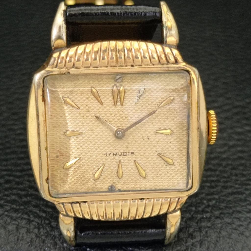 VINTAGE HELBROS HAND-WINDING SWISS MENS ORIGINAL DIAL WATCH A700136-5 R201-a700136