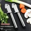 Cortador de Cebolleta de Acero Inoxidable, Cuchillo para Cebolleta, Cuchillo para Flor de Cebolleta y Tiras, Cuchillo Multiusos para Tiras