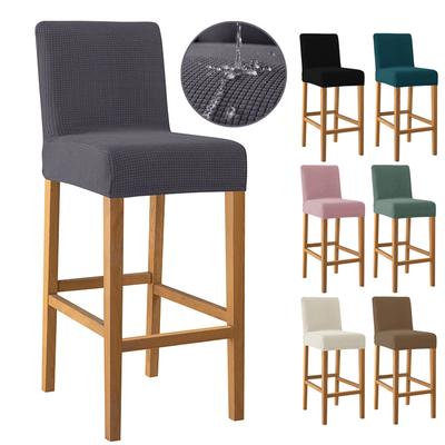 Waterproof Bar Chair Cover Short Back Stretch Chair Covers Removable Washable Anti -Scratch Anti -Dirty Home Decor Seat Protectors