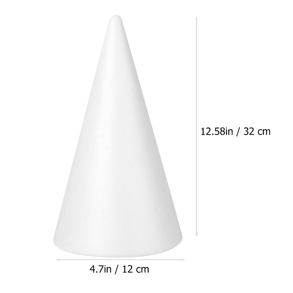 2Pcs DIY Foam Cones for Creative Craft Projects Decorative Craft Supplies for Educational Activities At Home
