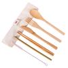 Wooden Spoons And Chopsticks Bamboo Cutlery Set Bamboo Knife Fork And Spoon Student Cutlery, Outdoor Wooden Portable Set