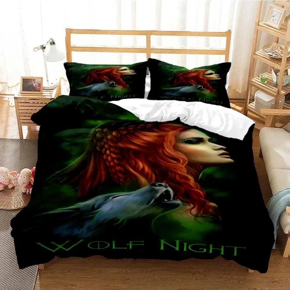 

Comforter Wolf Digital Print Polyester Bedding Sets Child Boys Bed Set For Teens Bedding Set Bed Comforter Set Comforter (quilt)-EU Single(135*200cm)3pcs