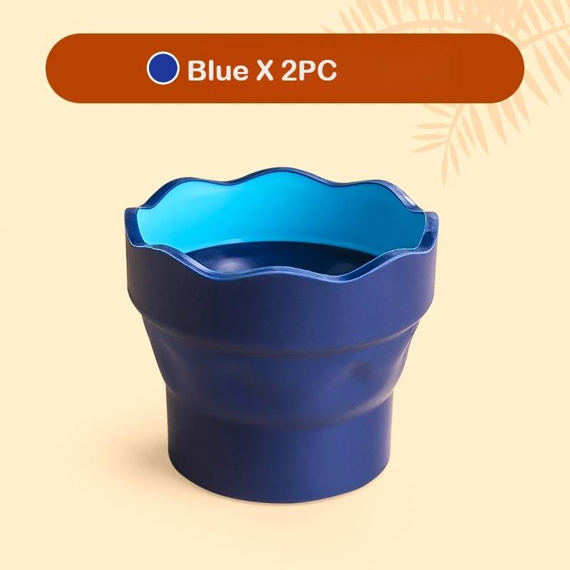 Faber-Castell Clic & Go Artist Water Cup - Dark Green Paint Brush Washer Folding Washing Bucket Retractable Brush Bucket