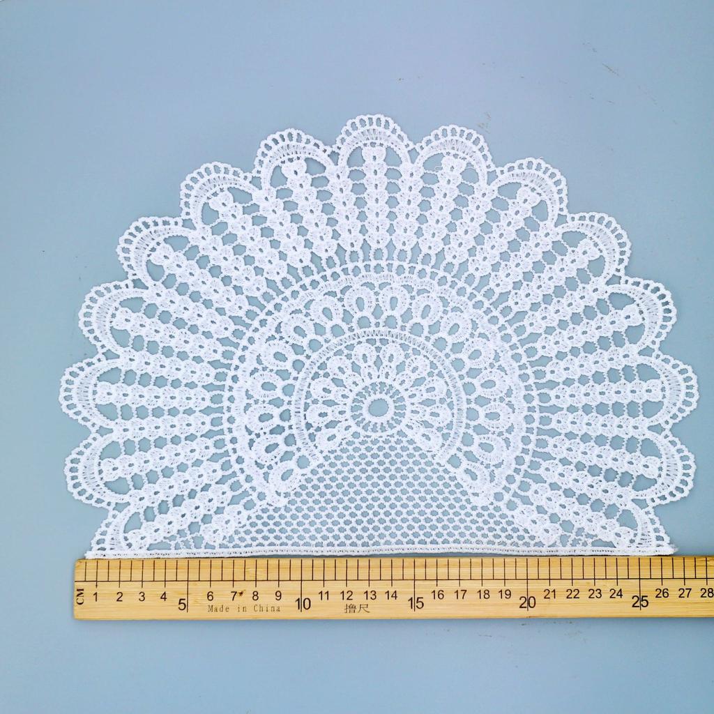 New Milk Silk White Semi-Round Clothing Waist Decoration Lace Accessories Diy Handmade Accessories