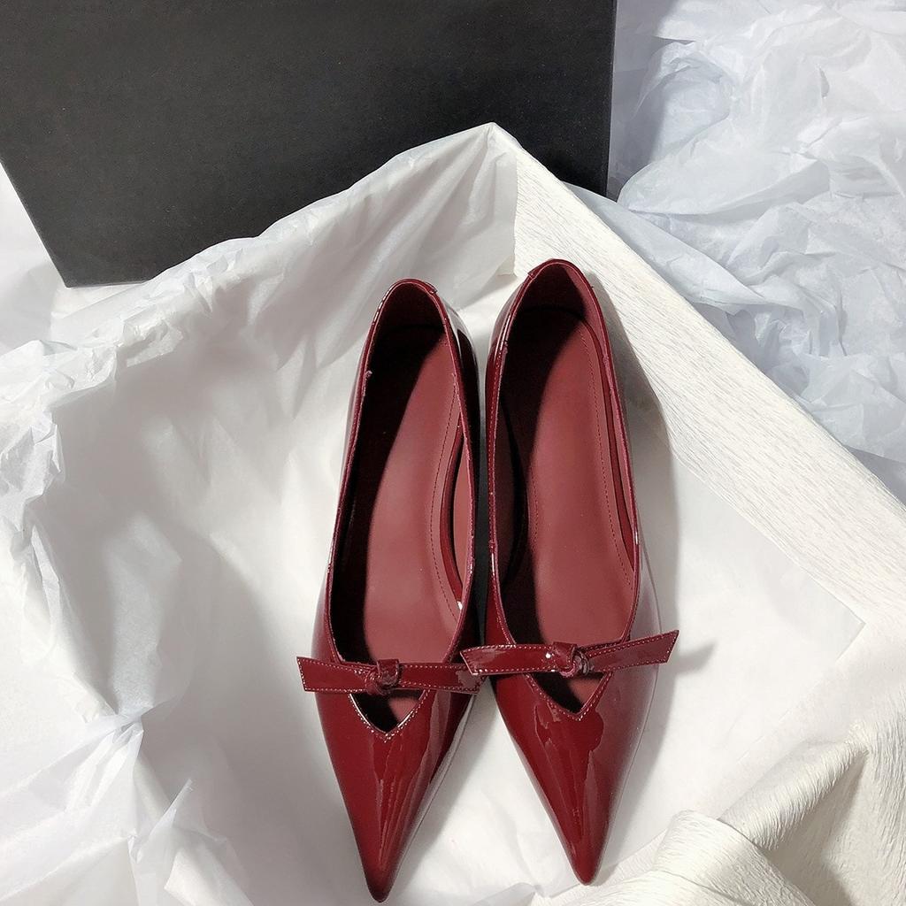 Pointed one-pedal temperament high heel solid color elegant dating commuting light mouth single shoes