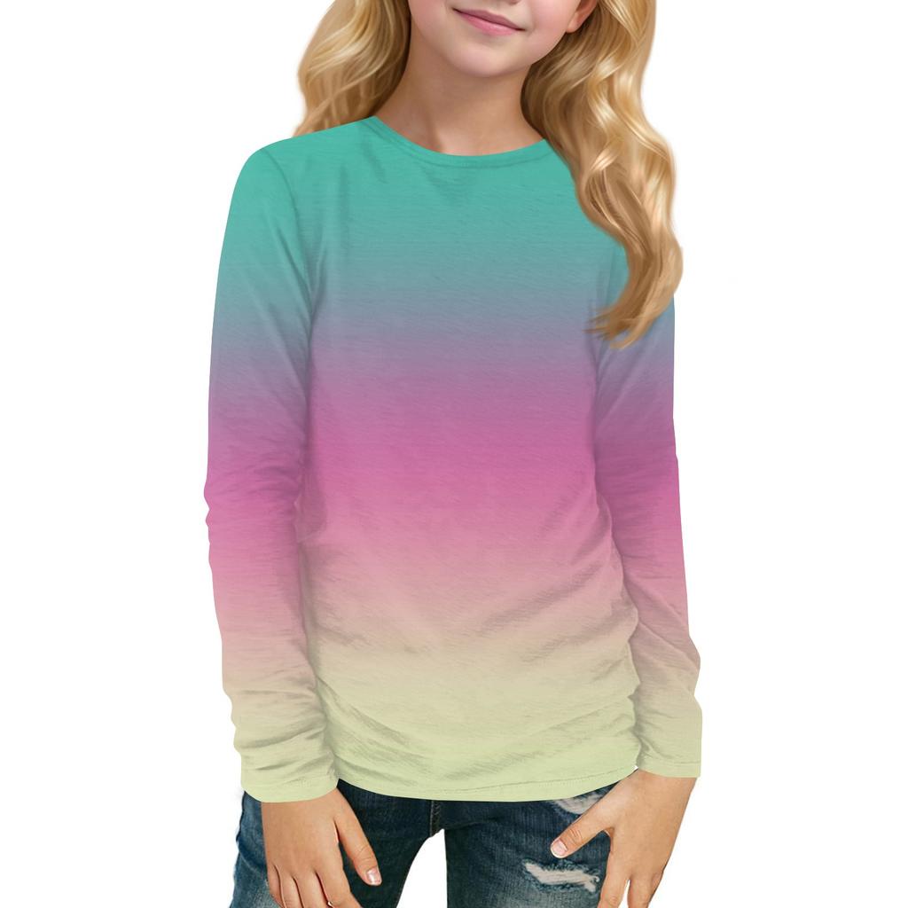 Kinder Langarm O-Ausschnitt Oberteil Bedruckt Täglich Lässig