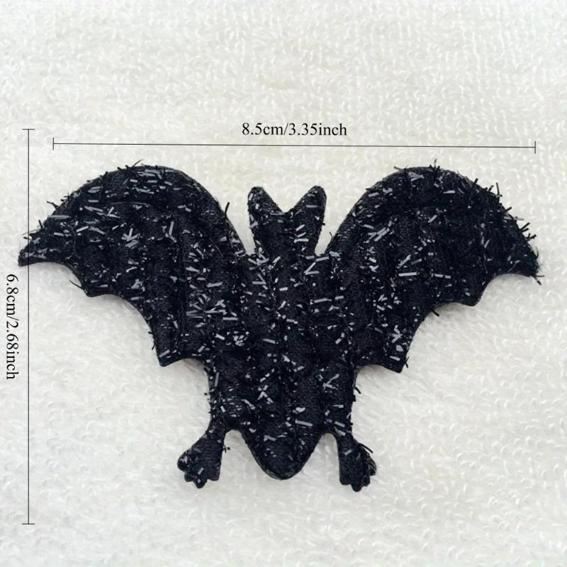 10 Stück schwarze Fledermaus/Spinnen-Scrapbook-Stücke, geeignet für Kleidung, Halloween-DIY-Dekorationen