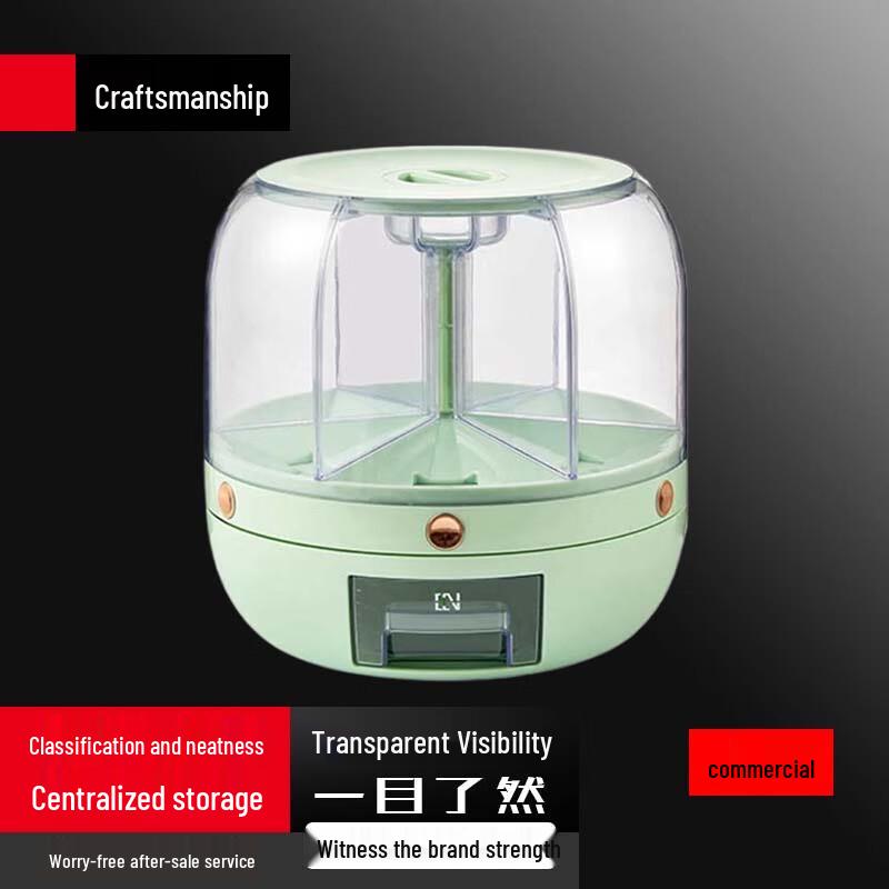 Sule Rotating 6-Compartment Grain & Rice Dispenser