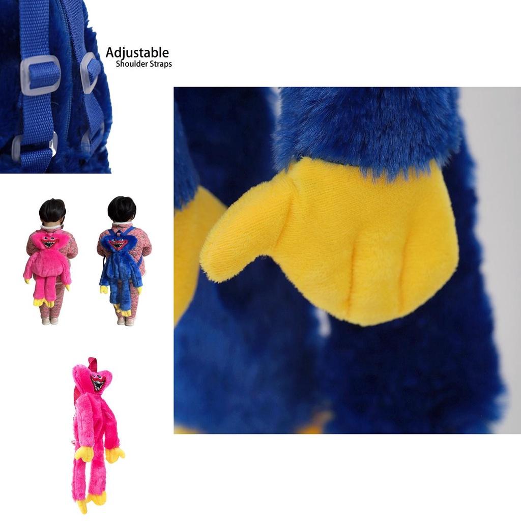 Mochila de Peluche Poppy Playtime Suave y Adorable Huggy Wuggy Bolso Escolar Para Niños