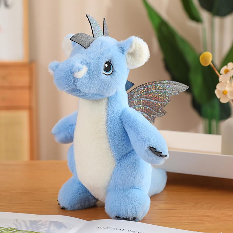 22/32cm Staand Fantastische Dinosaurussen Pluche Speelgoed Gevuld Groen Paars Blauw Dino Cartoon Pluche Knuffel Kalmerend Cadeau 22cm