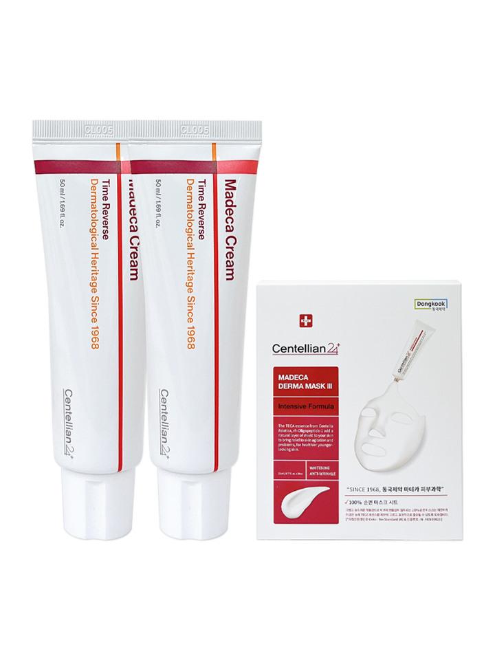 

Dongkook Pharmaceutical Madeca Cream Season 7 Time Reverse 2 + Mask Pack 2 x 50ml creams + 1 night of derma mask pack