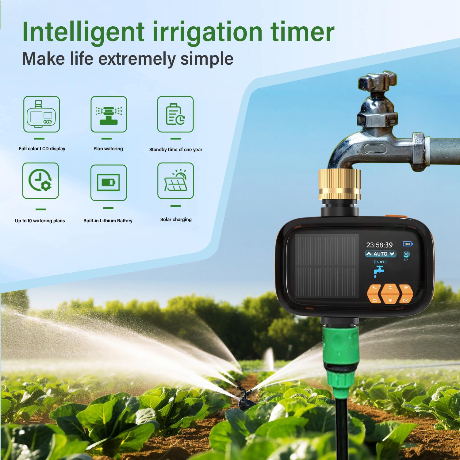 

Yieryi Солнечный уличный водопроводный таймер IP55 Водонепроницаемый USB перезаряжаемый солнечный зарядный для садового газона спринклерный полив