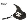 Cat Halloween Costume Accessory Witch Hat, Fun Pet Hat with Adjustable Elastic Strap, Cartoon Bat Themed Ghost Pumpkin Skull for Cats