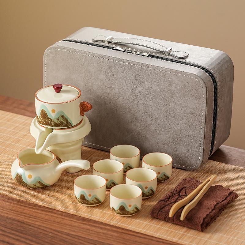 

Полуавтоматический Кунг-фу Ленивый Чайный Набор Набор Хуан Жу Циншань Домашний Высококлассный Чайник Каменного Помола