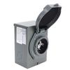 50A Generator Power Inlet Box 12500W 125/250V Weatherproof NEMA 3R Generators Plug for Outdoor Use