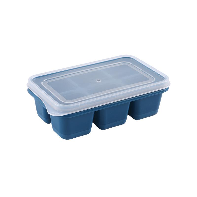 6 Grid Big Ice Tray Mold Giant Jumbo Large Food Grade Silicone Ice Cube Square Tray Mold DIY Ice Maker Ice Cube Tray