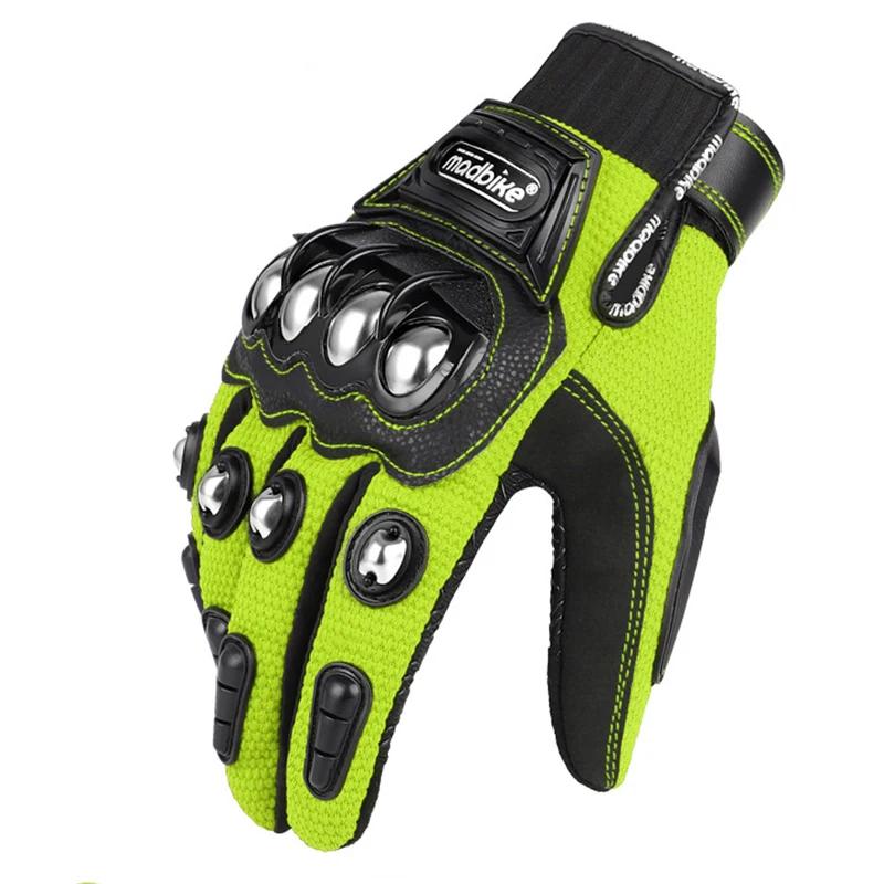 

Motobike Motorcycle Knitting Unisex Moto Touch Screen Breathable Motocross Riding Racing Alloy Protective Full Finger Gloves XL