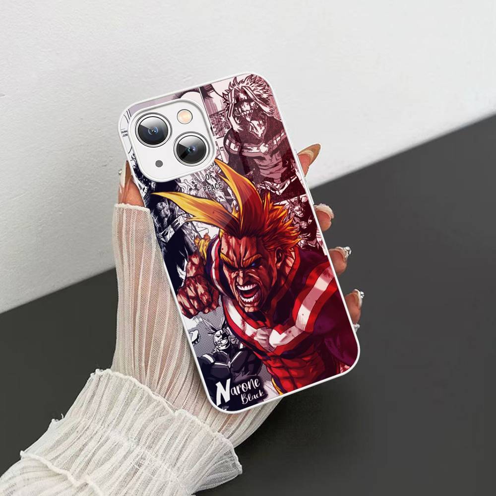 Vintage Anime My Hero A-Academia Tempered Glass For Iphone 14 13 12 11 Pro Mini XS MAX 14Plus X XS XR Fundas