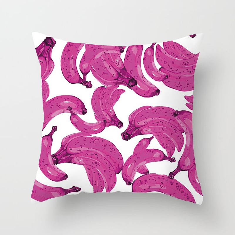 Ins Small Fresh Plant Car Sofa Pillow Cushion Cover Office Printed Lumbar Cushion Home Supplies