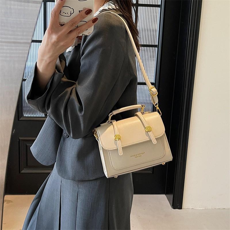 Sac Retro Style Occidental Petit Sac Femme Saisonnière Nouveau Populaire Couleur Unie Bandoulière Mode Portable Carré