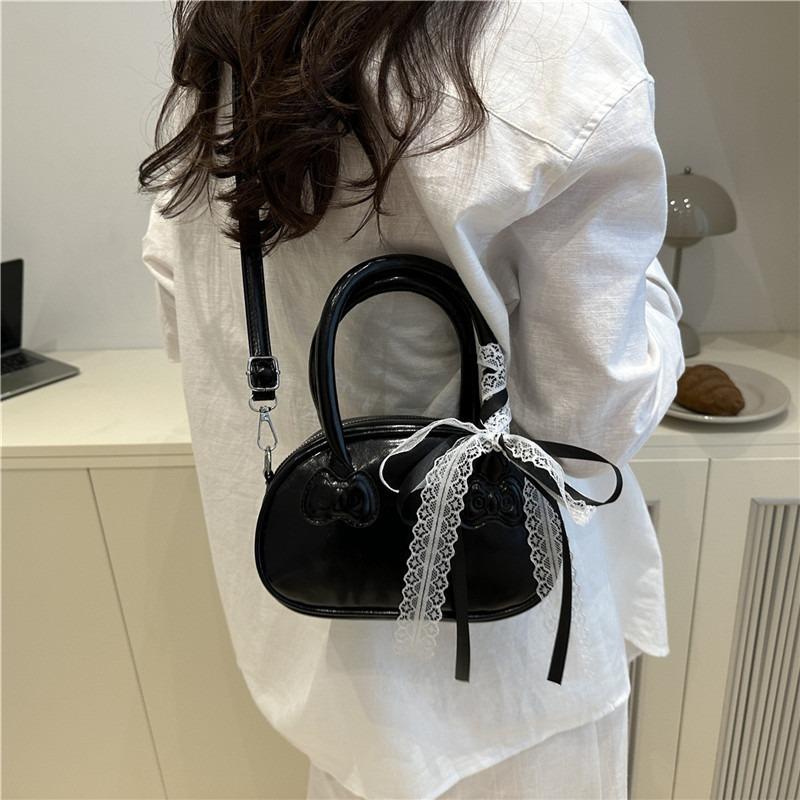 New Trendy Fashion Small Square Bag Versatile Messenger Bowling Bag Portable Red Bag Female