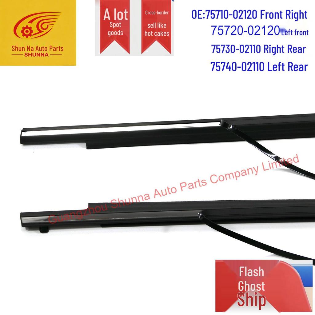 Toyota Corolla Door Glass Weatherstrip 75710-02120/75730-02110