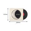 Vinyl Player Speaker, Portable Speaker Support TF Card AUX Vintage Night Light with Time Display