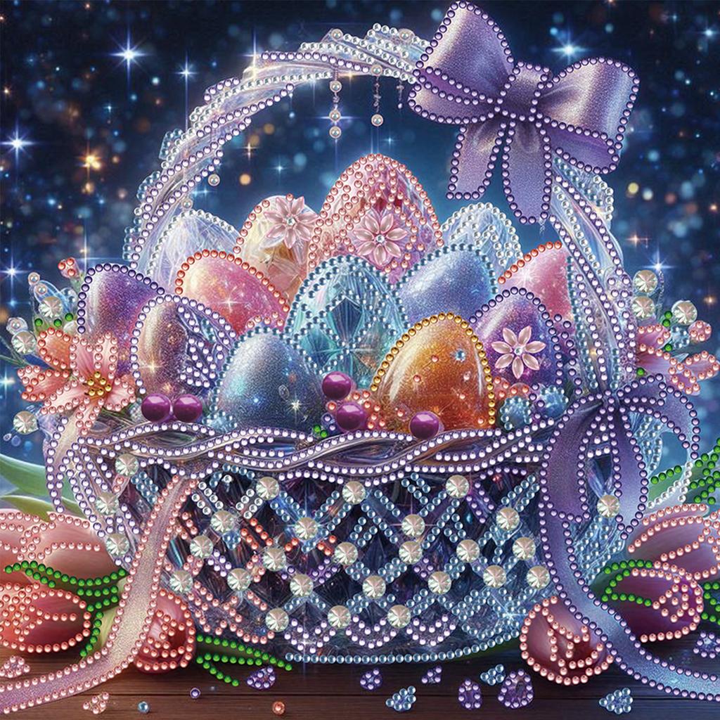 Easter Special Shaped 5D DIY Partial Drill Diamond Painting Kits for Adults Home Wall Decor Diamond Dots Paintings 11.81x11.81in