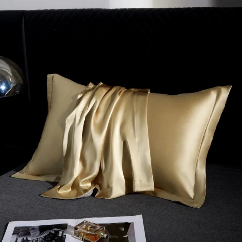 100% Maulbeerseide Luxus Natürliche Schwere Reine Seide Kissenbezug Sommer Kühle Seide Kühlendes Kissenhandtuch Kissenbezug Einzel Doppel