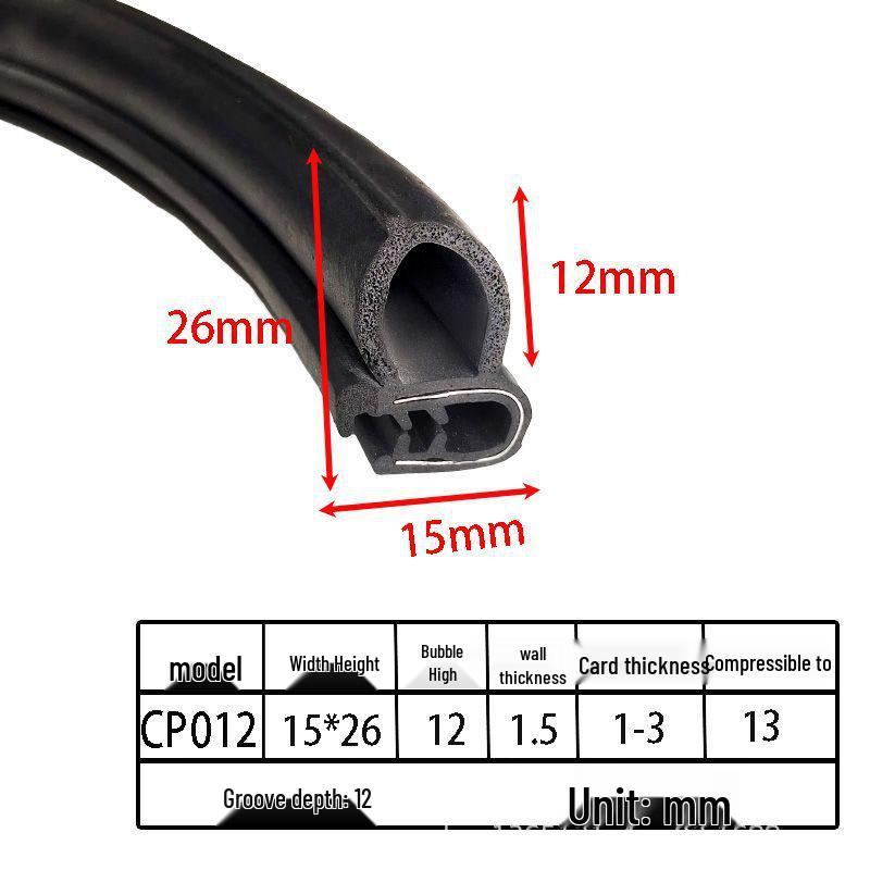 U-förmige Gummi-Schaumstoff-Dichtungsstreifen für Schränke und Autotüren