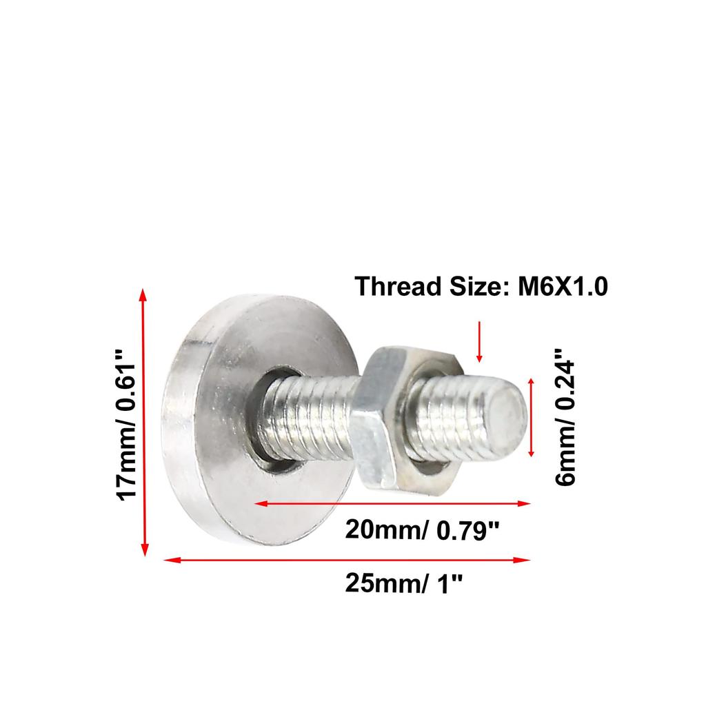 Emsoulnioi Auto Schrauben Muttern Edelstahl Linsenkopfschraube für Auto Kotflügel Stoßstange Automobil Nieten 6mm 8 Stück Silber