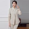 Women's Business Casual Blazer & Wide-Leg Pants Suit Set