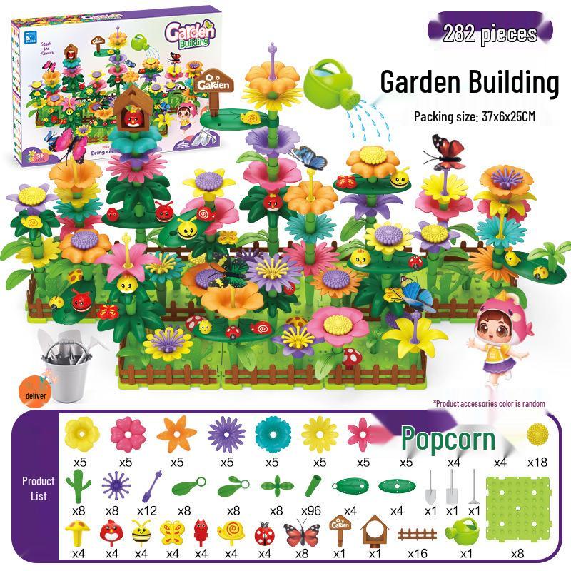 Free Shipping DIY Creative Assembly Toys - Varied Garden Series for Girls, Educational Flower Arrangement Toys in Stock