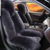 Cuscino Universale per Sedile Auto in Lana e Peluche Invernali - Antiscivolo, Caldo, Coprisedile Lunga Pila per Sedile del Conducente