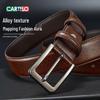 CARTELO Men's Genuine Leather Pin Buckle Belt