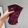 Women's Fit Half Finger Gloves Floral Pattern Touchscreen Gloves Soft Warm Gloves  Writing