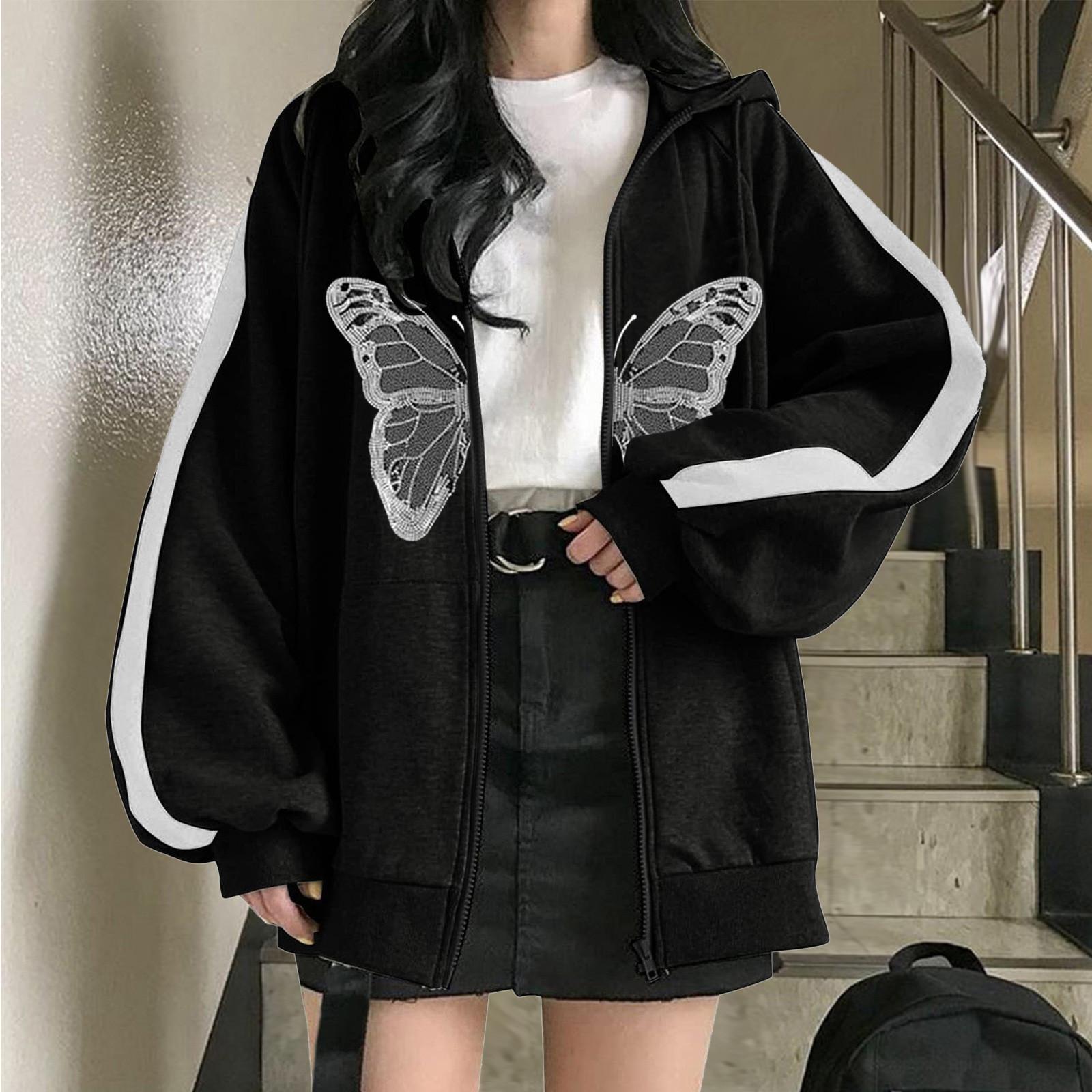 

Women s Fashion And Winter Padded Thickening Warm Hooded Zipper Sweater Jacket L чорний