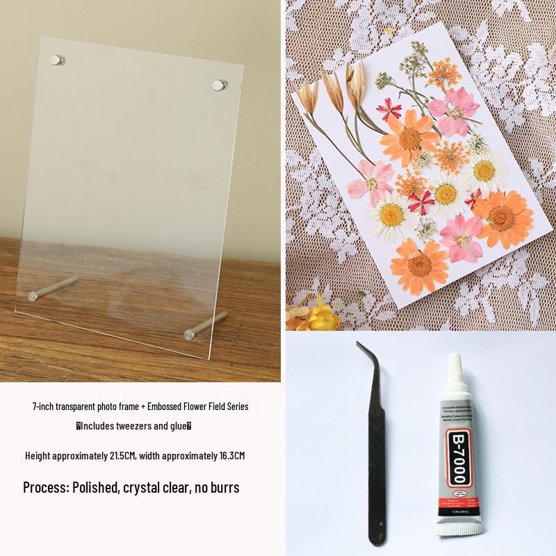 Nordic Simple Acrylic Photo Frame - 6-7 Inch DIY Dried Flower Pressed Specimen