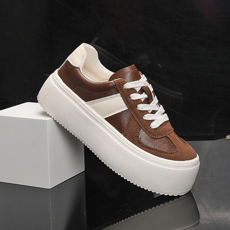 

Breathable and lightweight thick-soled white shoes, women s soft-soled versatile summer new comfortable mesh casual sports shoes 39 темно-коричневого