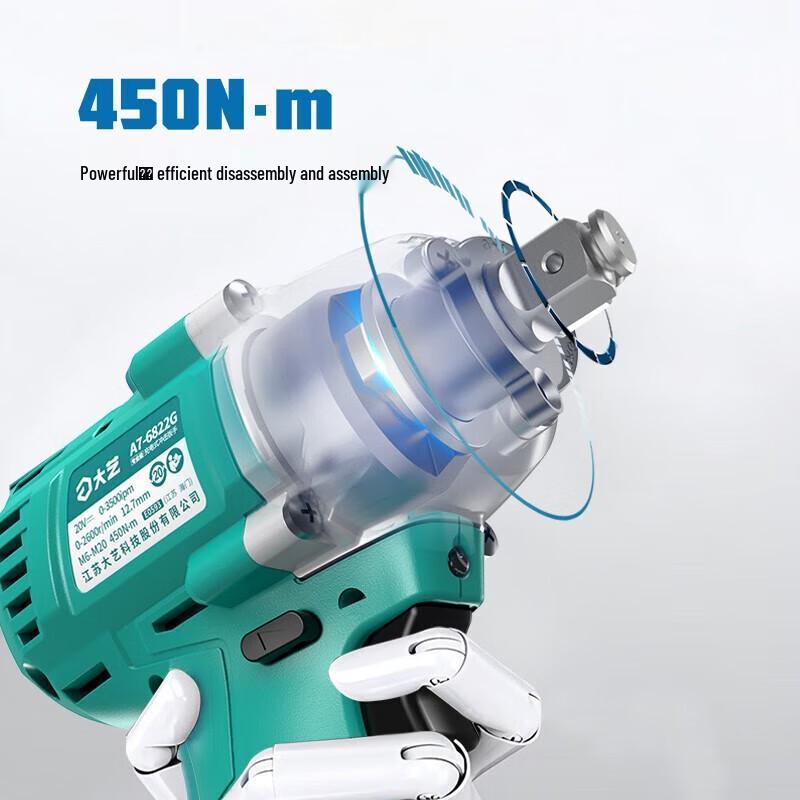 Dayi 450Nm Brushless Cordless Impact Wrench CN Plug (adapter Included)