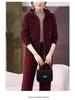 Brand Autumn/Winter Women's Plus Velvet Fashionable Hoodie Two-Piece Sportswear Suit
