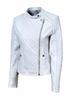 Neue Damen Weiße Jacke Echtes Lammleder Handgefertigt Stilvoll Biker Motorrad
