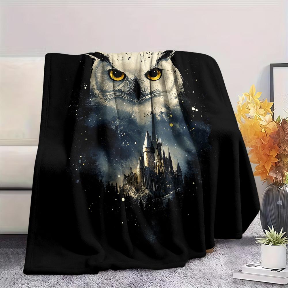 Owls Print Flannel Blanket, High Quality Comfortable for All Seasons, Home Decor, Warmth and Comfort