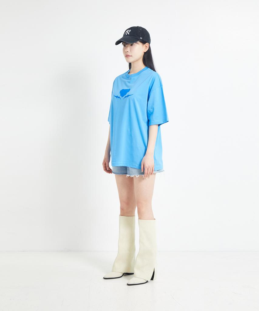 COTTONREBIRTHCLUB Boxy Thunder Graphic T-Shirt (Blue)