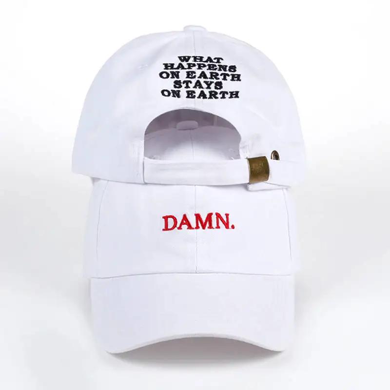 DAMN Cappelli per Uomo e Donna Ricamati DAMN. Cappellino Dad Hip Hop Ricamato Kendrick Lamar Non Strutturato Rapper Snapback Cappellino da Baseball