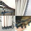 Cortina de cuentas de cristal de 2/4/6 metros con flecos y borlas de encaje, cinta ancha para manualidades, costura hecha a mano, accesorios para ropa y cortinas