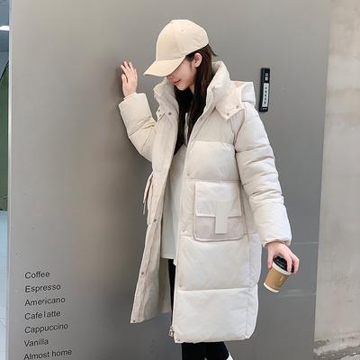 Bawełniana damska długa zimowa nowa koreańska wersja luźnej kurtki puchowej pikowanej bawełną pikowana bawełną kurtka damska.