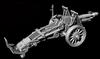 FTF 1/72 Scale German 150mm Heavy Infantry Gun sIG33 with Wooden Wheels and Type 42 Muzzle-Loading Blast Shells, Plastic Model Kit PF72123 (Cannon)
