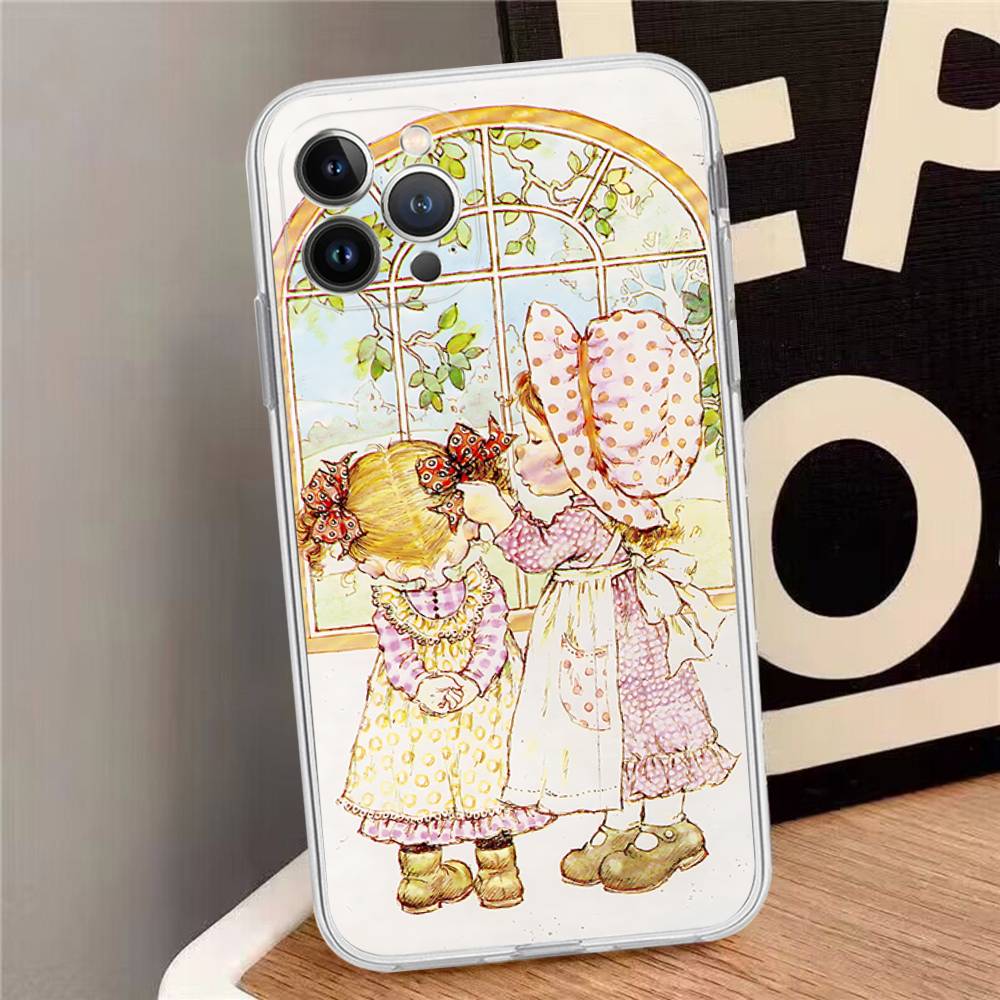 S-Sarah K-Kay Girls Cute Phone Case For IPhone 16 15 14 11 12 13 Mini Pro XS Max Cover 6 7 8 Plus X Funda Shell